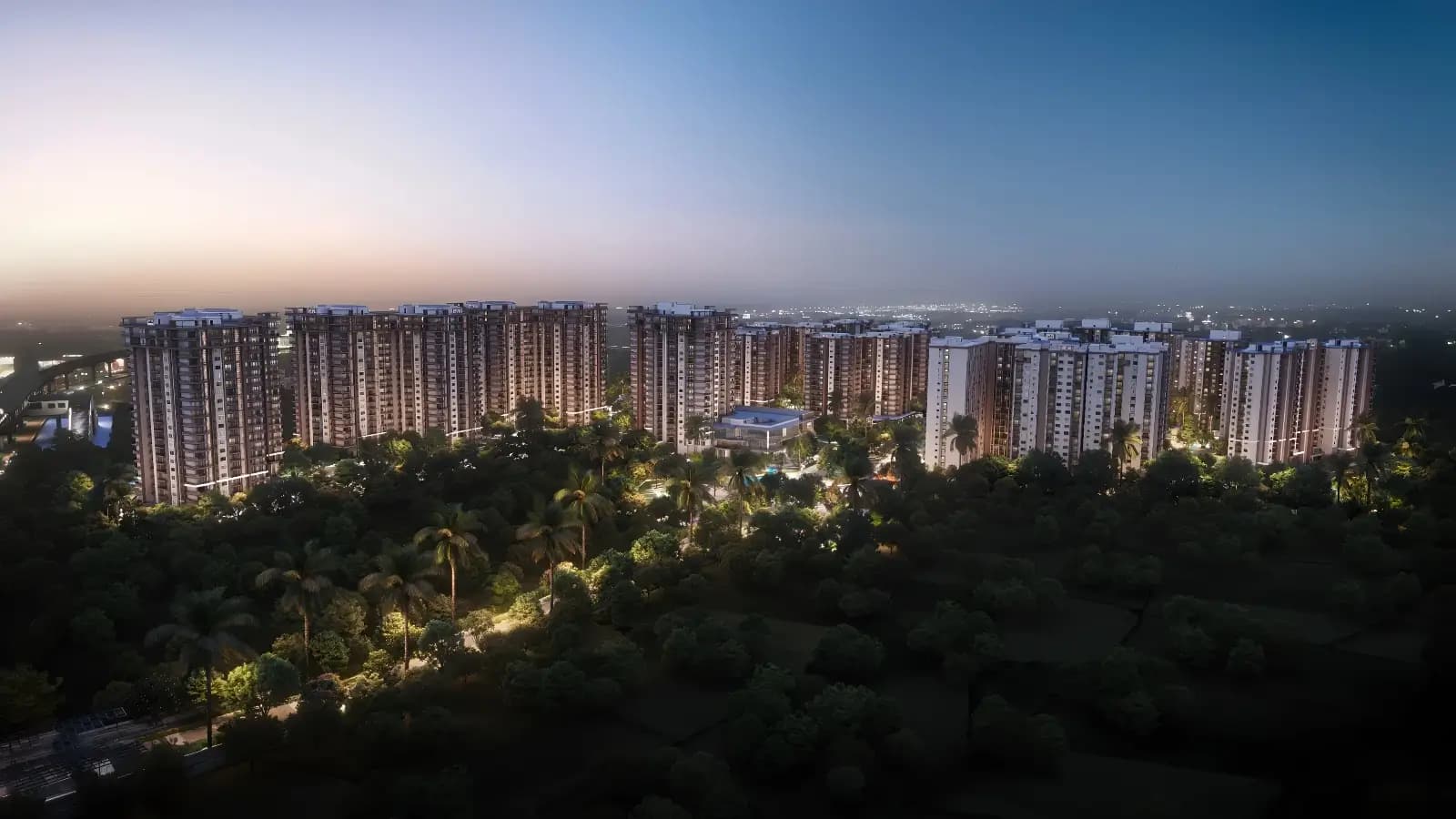 Aerial view of Sattva City Doddajala